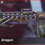 Skin Légendaire L'épine dorsale du dragon en français ou Dragon's Spine en anglais pour l'arme Devotion du jeu vidéo apex legends
