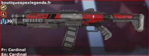 Skin Commun Cardinal en français ou Cardinal en anglais pour l'arme EVA-8 du jeu vidéo apex legends