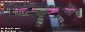 Skin Commun Flamant rose en français ou Flamingo en anglais pour l'arme EVA-8 du jeu vidéo apex legends