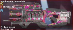 Skin Rare Encre rose en français ou Pink Ink en anglais pour l'arme Fusil à charge du jeu vidéo apex legends