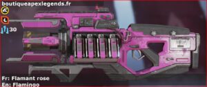 Skin Commun Flamant rose en français ou Flamingo en anglais pour l'arme Fusil à charge du jeu vidéo apex legends