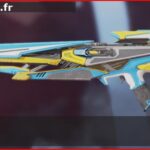 Skin Légendaire Hyperdrive en français ou Hyperdrive en anglais pour l'arme Fusil triple du jeu vidéo apex legends