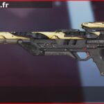 Skin Rare Métallisation en français ou Metallization en anglais pour l'arme Fusil triple du jeu vidéo apex legends