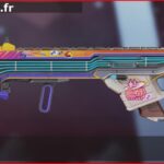 Skin Légendaire McFly en français ou McFly en anglais pour l'arme Longbow du jeu vidéo apex legends