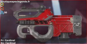 Skin Commun Cardinal en français ou Cardinal en anglais pour l'arme Prowler du jeu vidéo apex legends