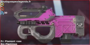Skin Commun Flamant rose en français ou Flamingo en anglais pour l'arme Prowler du jeu vidéo apex legends