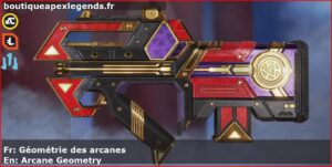 Skin Légendaire Géométrie des arcanes en français ou Arcane Geometry en anglais pour l'arme Prowler du jeu vidéo apex legends