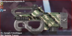 Skin Rare Jungle frénétique en français ou Jungle Frenzy en anglais pour l'arme Prowler du jeu vidéo apex legends