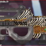 Skin Rare Striker rayé en français ou Striped Striker en anglais pour l'arme Prowler du jeu vidéo apex legends