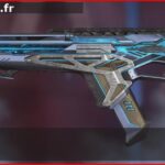 Skin Légendaire Surtension bleue en français ou Blue Surge en anglais pour l'arme R-301 du jeu vidéo apex legends