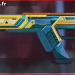 Skin Légendaire Terreur techno en français ou Techno Terror en anglais pour l'arme R-301 du jeu vidéo apex legends