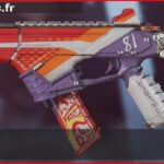 Skin Légendaire Éclair de fureur en français ou Flash of Fury en anglais pour l'arme R-99 du jeu vidéo apex legends