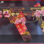 Skin Épique Spectacle floral en français ou Floral Fireshow en anglais pour l'arme R-99 du jeu vidéo apex legends