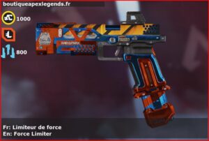 Skin Épique Limiteur de force en français ou Force Limiter en anglais pour l'arme RE-45 du jeu vidéo apex legends