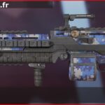 Skin Rare Briseur de glace en français ou Icebreaker en anglais pour l'arme Spitfire du jeu vidéo apex legends