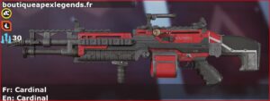 Skin Commun Cardinal en français ou Cardinal en anglais pour l'arme Spitfire du jeu vidéo apex legends