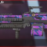 Skin Rare Fête surprise en français ou Surprise Party en anglais pour l'arme Spitfire du jeu vidéo apex legends