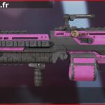 Skin Commun Flamant rose en français ou Flamingo en anglais pour l'arme Spitfire du jeu vidéo apex legends