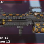Skin Rare Golden TouchSaison 12 en français ou Golden TouchSeason 12 en anglais pour l'arme Spitfire du jeu vidéo apex legends