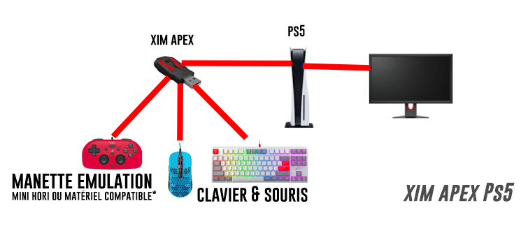 Adaptateur clavier souris pour console PS5 pour PS4 KBM pour manette PS4  XIM pour XIM APEX, pour Rea Snow SI, pour Cronus Zen, pour Titan Two :  : Jeux vidéo