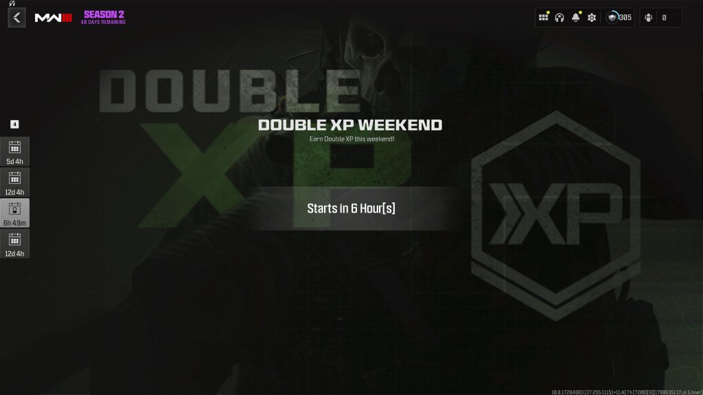 Week end Double XP MW3 et Warzone - Quand aura lieu le prochain évènement Double XP de MW3 et Warzone