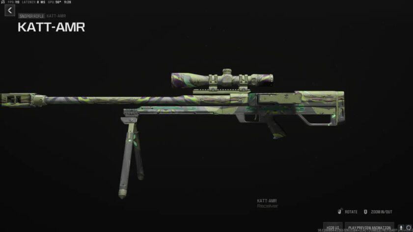Les défis de camouflage pour les fusils sniper de MW3 Zombies KATT AMR